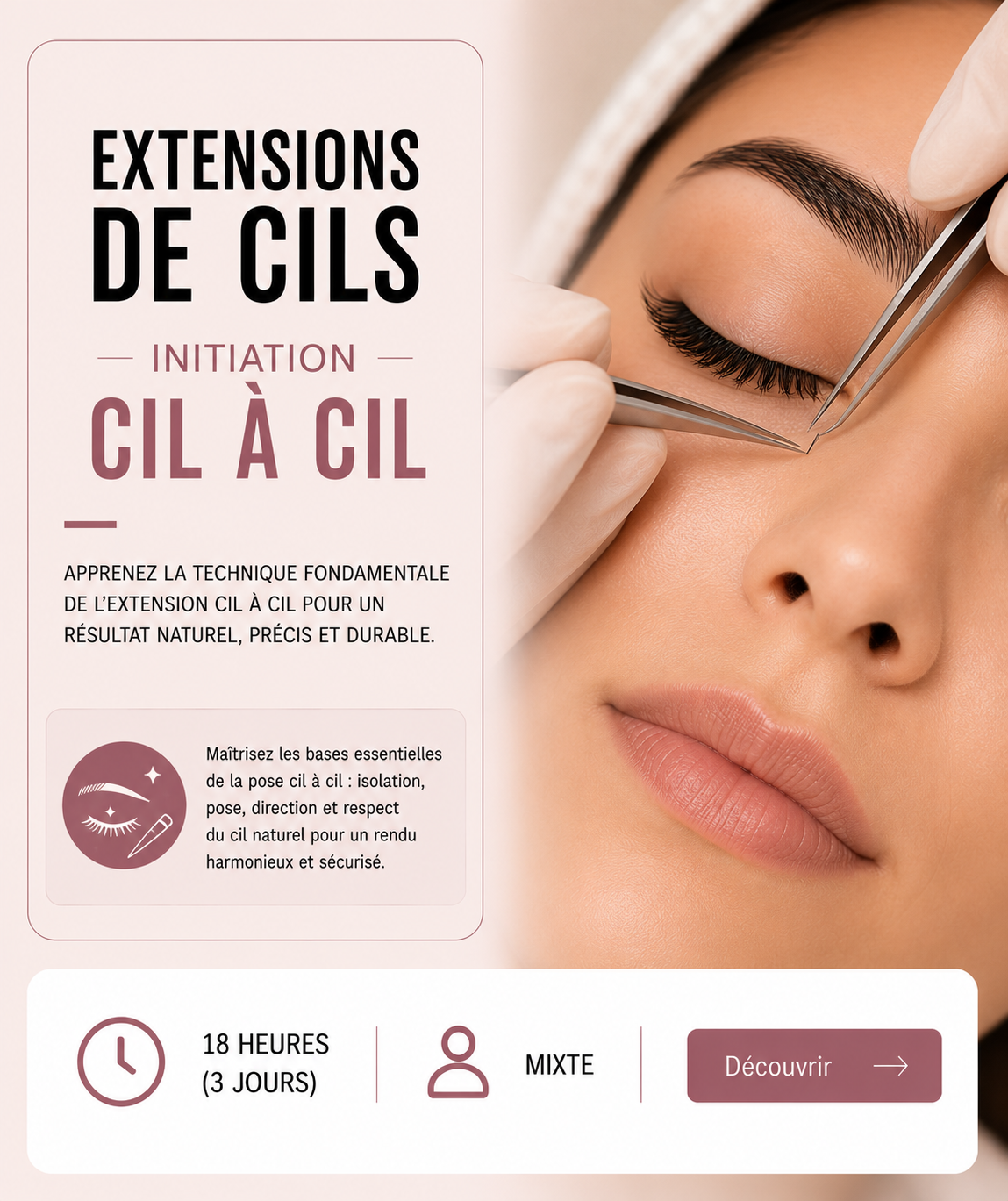Formation Extensions de cils initiation cil à cil