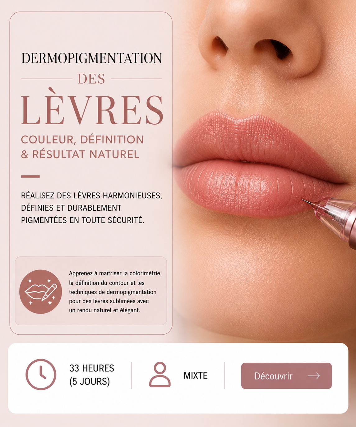 Formation Dermopigmentation des lèvres
