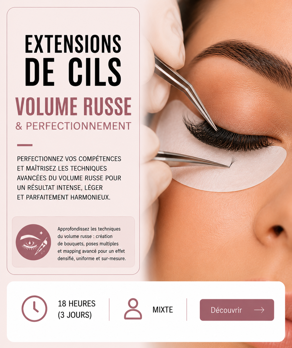 Formation Extensions de cils volume russe